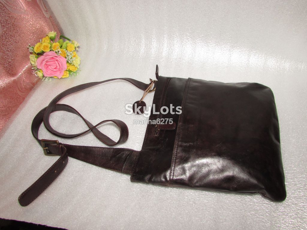 МУЖСКАЯ СУМКА 100% НАТУРАЛЬНАЯ КОЖА = GENUINE LEATHER = ИНДИЯ - фото фото фото 4