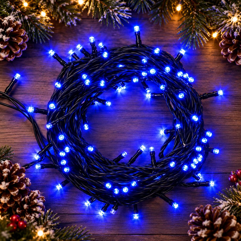 Зовнішня гірлянда-нитка String-Lights 100L 3.3B, 10 м 100 LED Синій - фото фото фото 1
