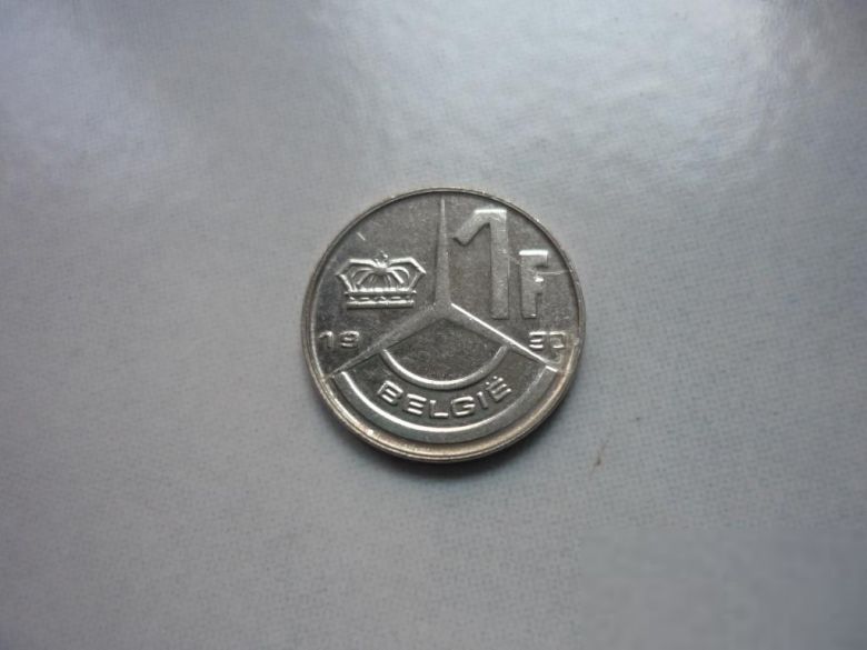 Бельгия 1 франк 1990 фламандск. яз. - фото фото фото 0