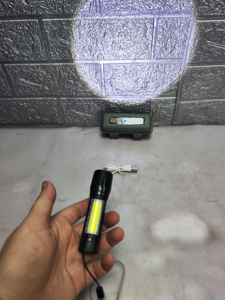 Лот акумуляторний LED ліхтарик USB світлодіодний з фокусуванням - фото фото фото 6