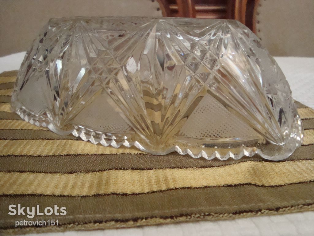 Ладья Конфетница Салатник Хрусталь СССР №ЯБ (16) - фото фото фото 6