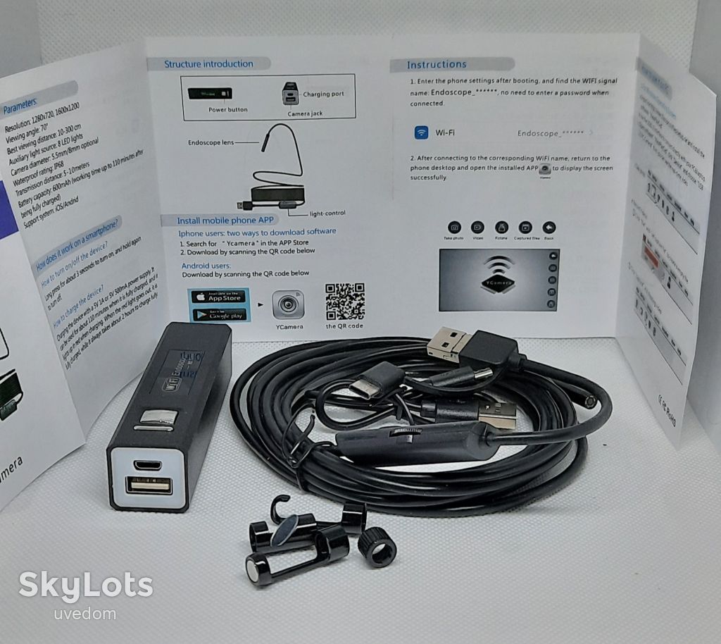 3.5М WI-FI / USB КАМЕРА 1200P 5.5ММ БОРОСКОП ЭНДОСКОП, МЯГКИЙ КАБЕЛЬ - фото фото фото 2