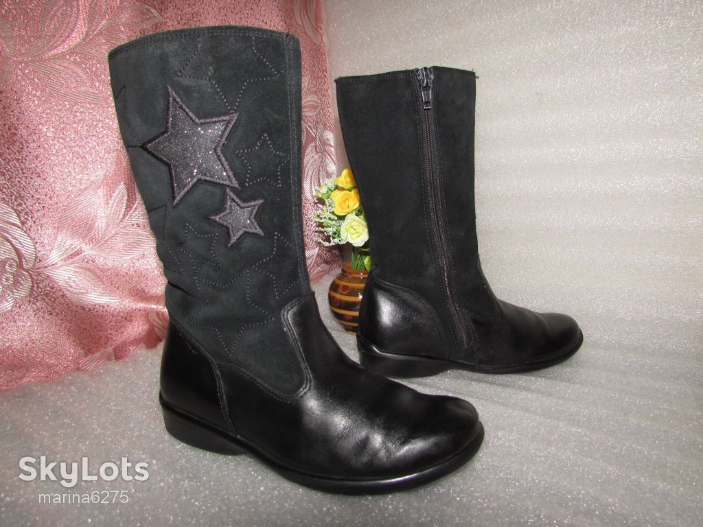 САПОГИ 100% НАТУРАЛЬНАЯ КОЖА ~Clarks ~ КАМБОДЖА р 28/10 - фото фото фото 2