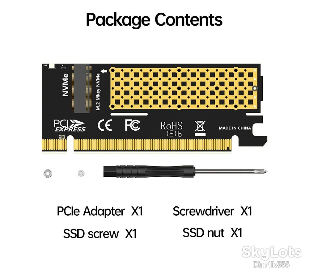 Адаптер JEYI M.2 NVMe M-key SSD to PCI-E 3.0 X16 - фото фото фото 12