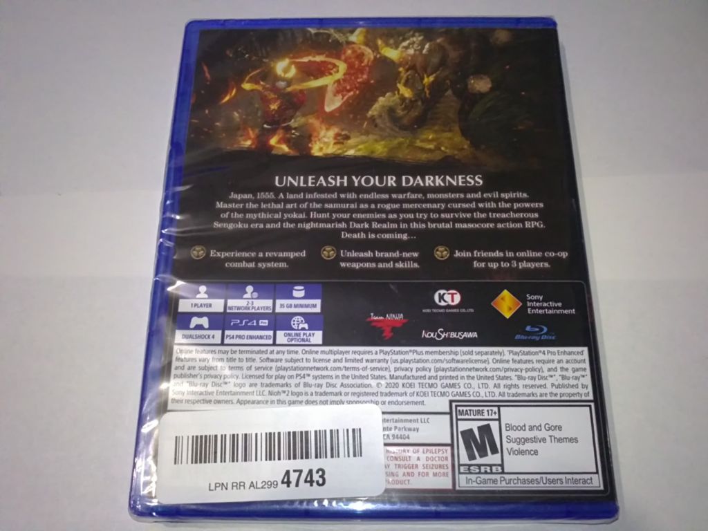 Nioh 2 PS4 новая Английский - фото фото фото 1