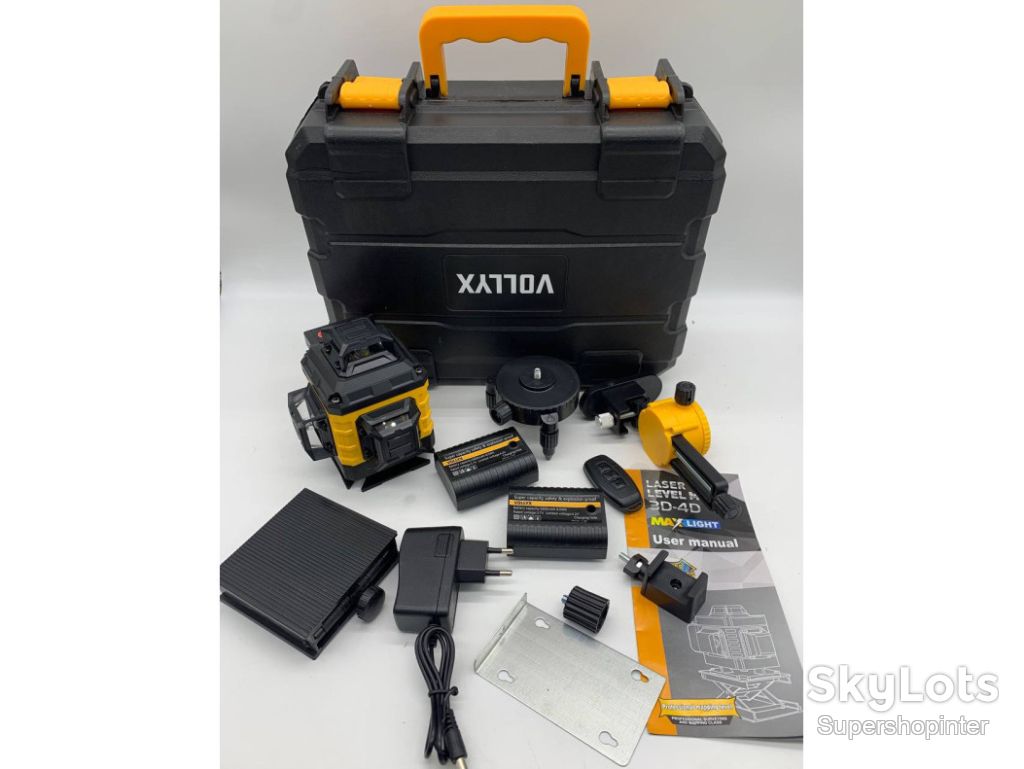 Лазерный уровень Laser Level 4D16 в кейсе Желтый 2АКБ - фото фото фото 3