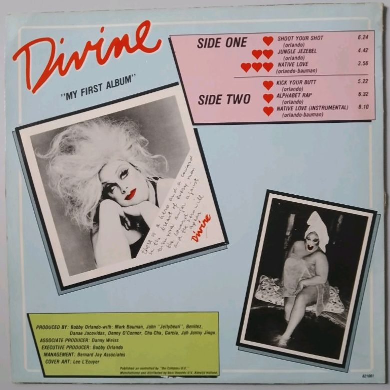 Divine - My First Album - 1982.  (LP). 12. Vinyl. Пластинка. Holland. - фото фото фото 1