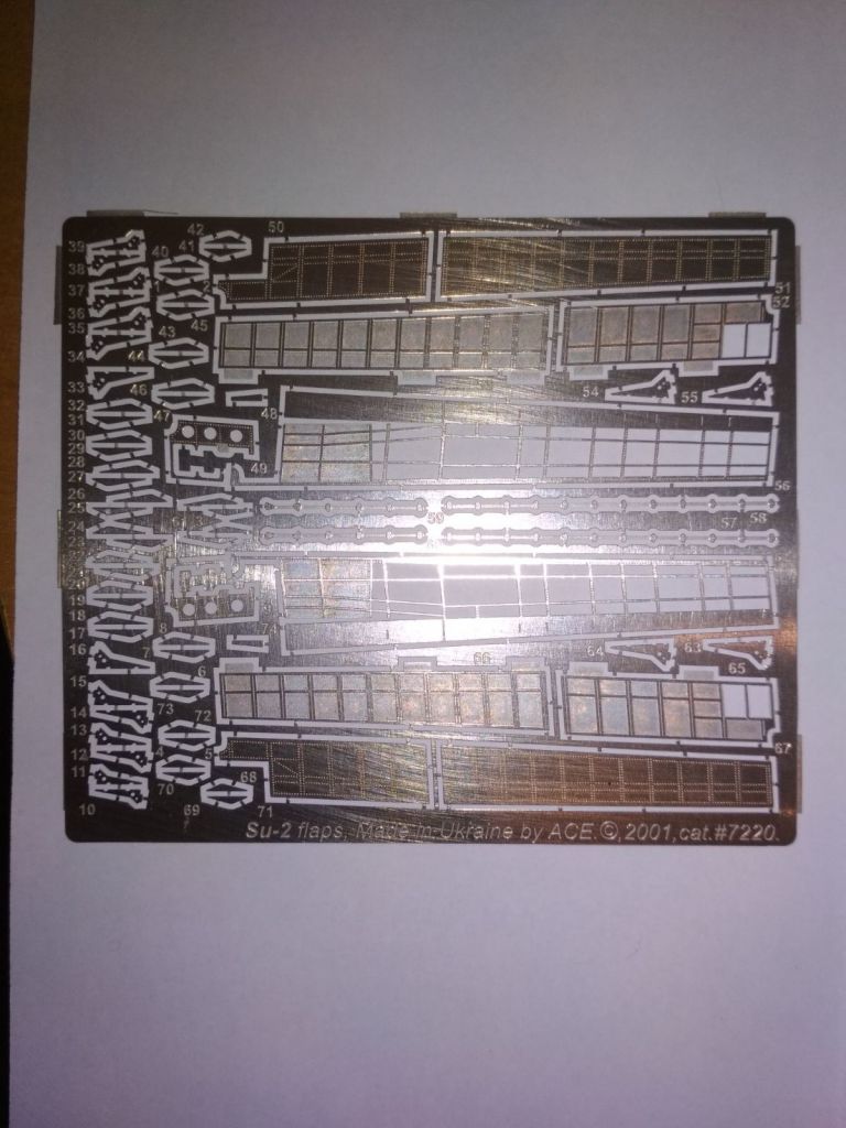 ACE pe 7220 Su-2 Flaps. Photo-etched update set for ICM kit 1/72 - фото фото фото 1
