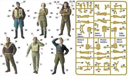 Master Box 3201 Famous pilots WW2   (1/32) set 1 - фото фото фото 1