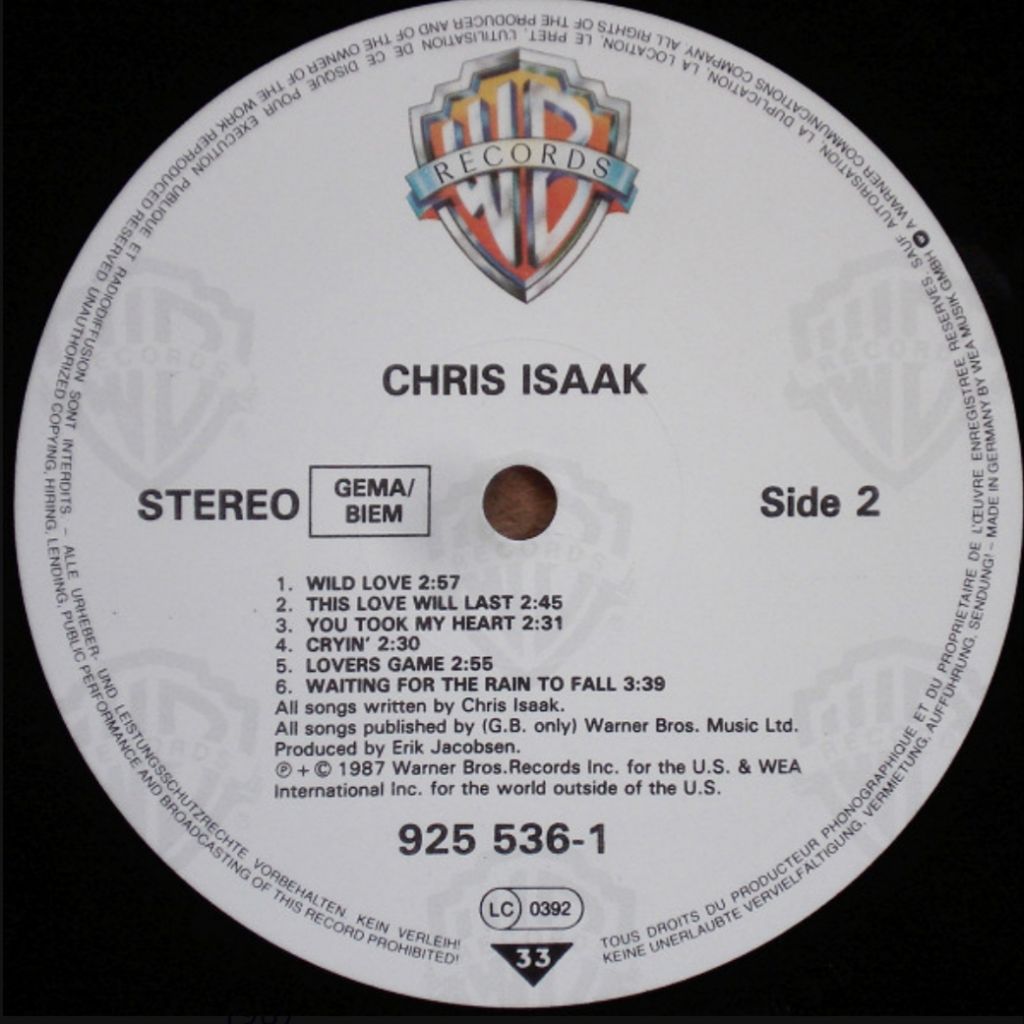Chris Isaak - Chris Isaak - 1987.  (LP). 12. Vinyl. Пластинка. Germany - фото фото фото 4