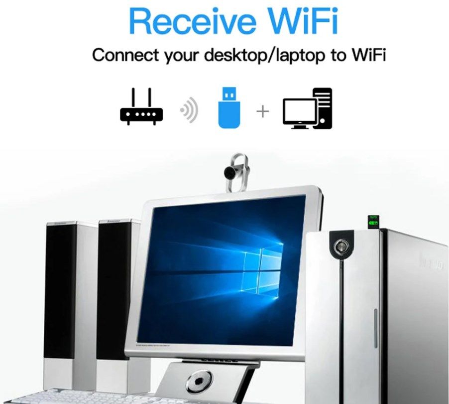 Адаптер 2в1 USB WiFi 5 ,скоростной 600 Мбит/с + Bluetooth, WIN 7/WIN8/WIN 10/11 - фото фото фото 5