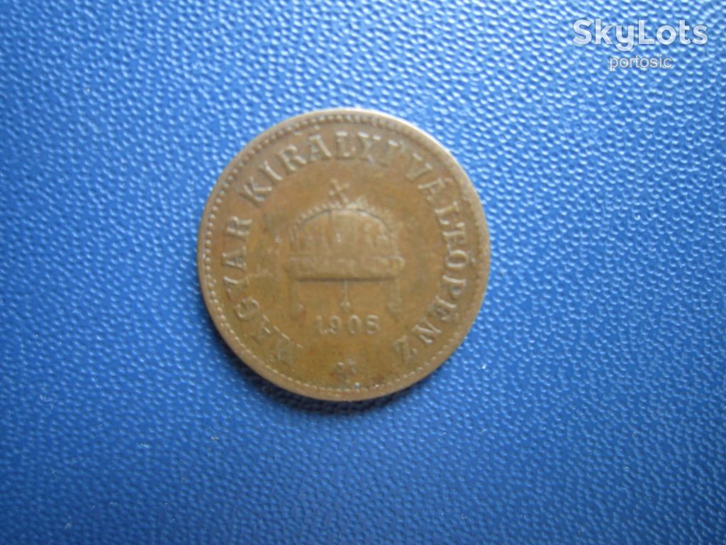 Монета 2 філлери Австро-Угорщина 1908 для Угорщини - фото фото фото 1