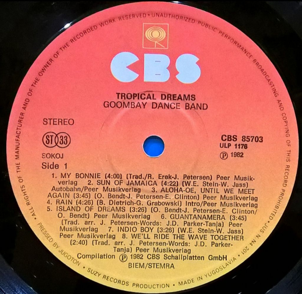 Goombay Dance Band - Tropical Dreams - 1982.  (LP). 12. Vinyl. Пластинка. Yugoslavia - фото фото фото 2