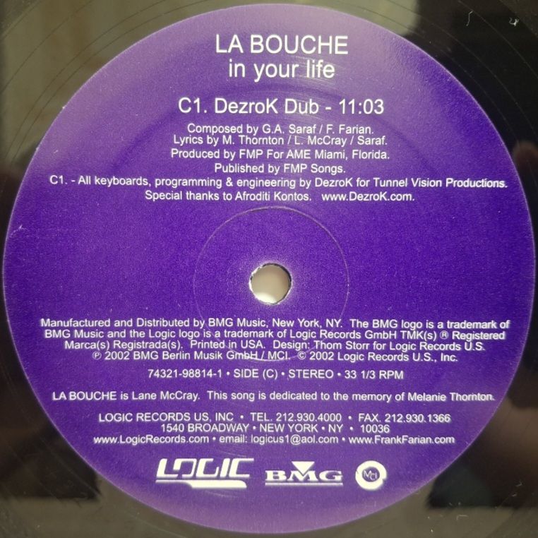 La Bouche - In Your Life - 2003.  (2EP). 12. Vinyl. Пластинки. USA - фото фото фото 4