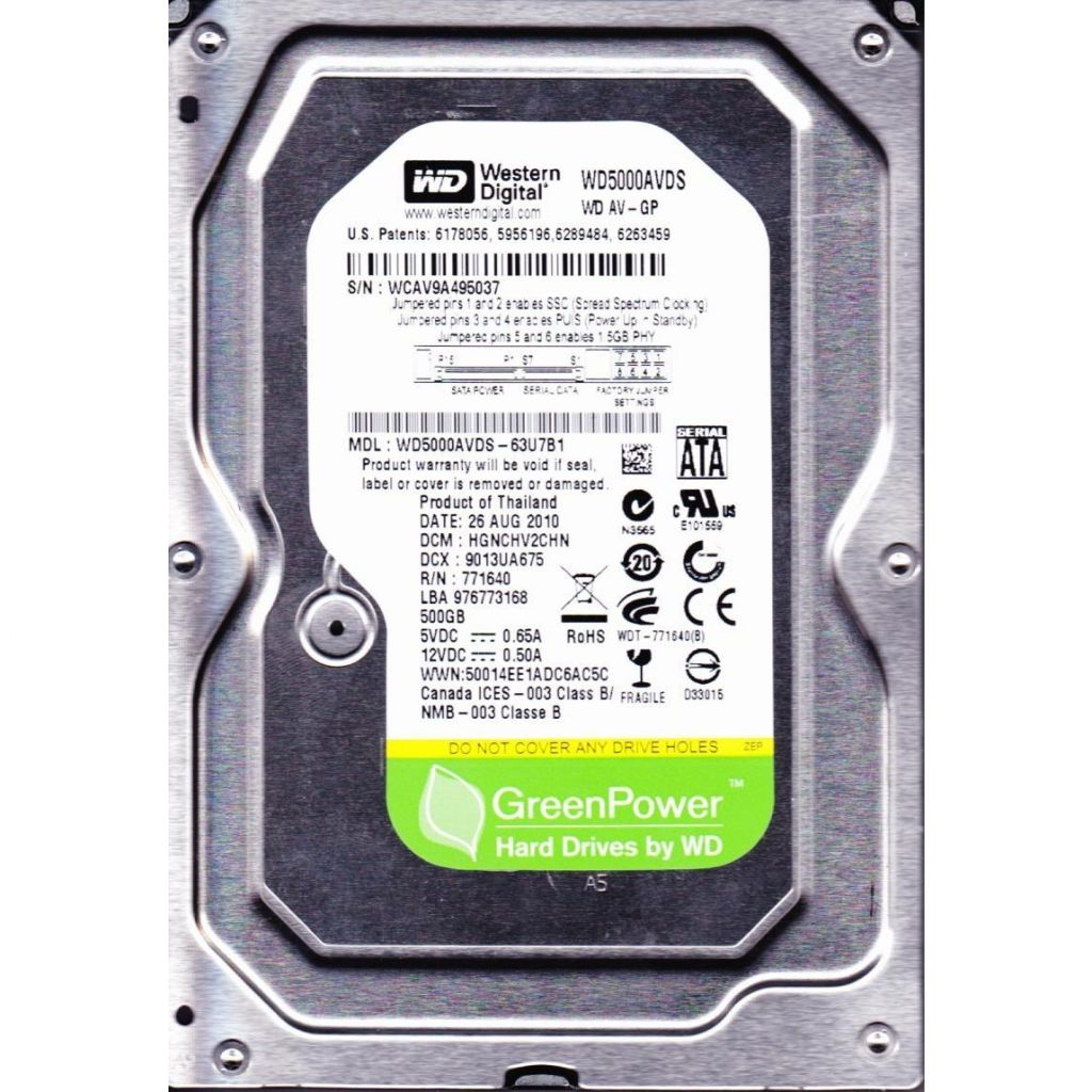 WD AV-GP WD5000AVDS 500gb - фото фото фото 0