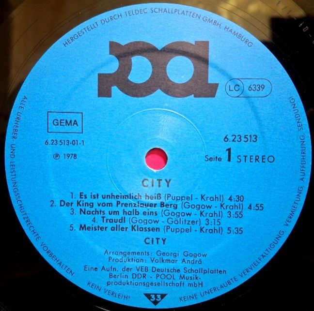 City - Am Fenster - 1978.  (LP). 12. Vinyl. Пластинка. Germany. - фото фото фото 2