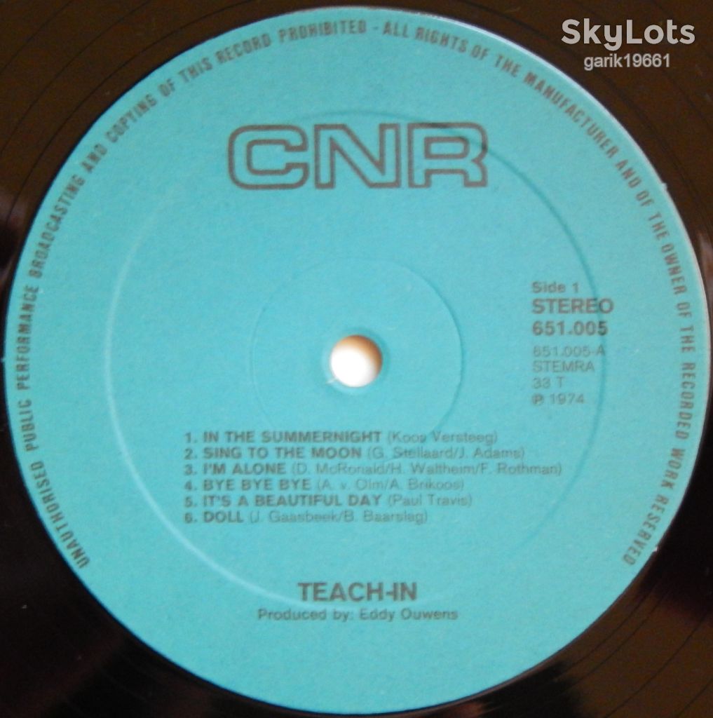 Teach-In – Roll Along  (CNR – 651.005, Holland) EX+/NM- - фото фото фото 2