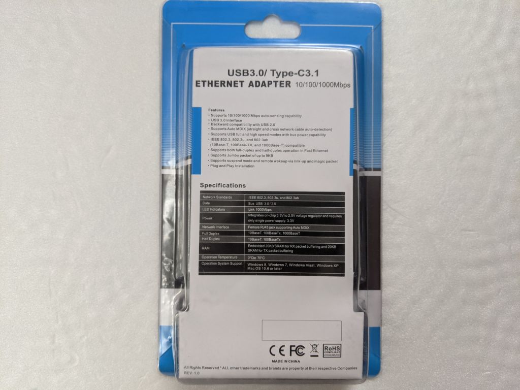 USB 3.0 / 3.1 ETHERNET LAN / Гігабітна мережева                  (сетевая) карта 1Gbit - фото фото фото 2