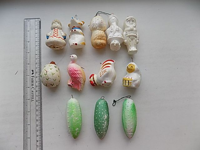 Елочные игрушки СССР Ёжик Индюк Курица Медведь Космонавт Снегурочка Собака Хотабыч плотный пенопласт - фото фото фото 0