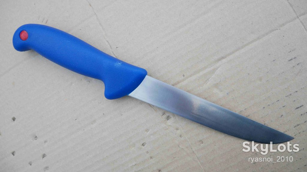 Plys TZHS901 D5, Plastic blue, 40Cr13 Satin, Kitchen Knife, Fixed - фото фото фото 10