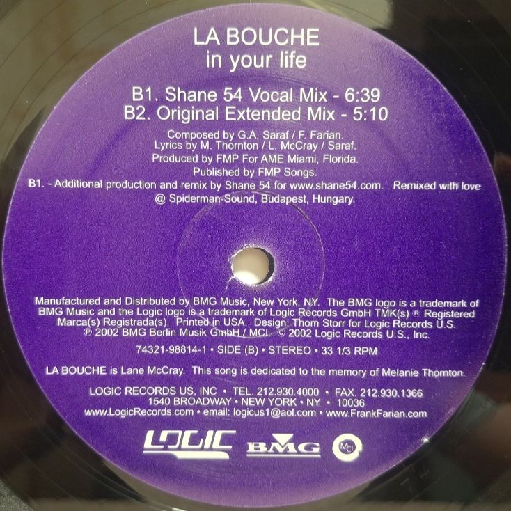 La Bouche - In Your Life - 2003.  (2EP). 12. Vinyl. Пластинки. USA - фото фото фото 3