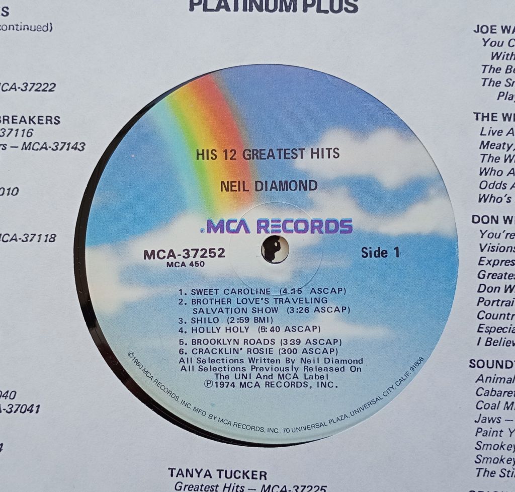 NEIL DIAMOND His 12 Greatest Hits LP EX-/VG++ - фото фото фото 2