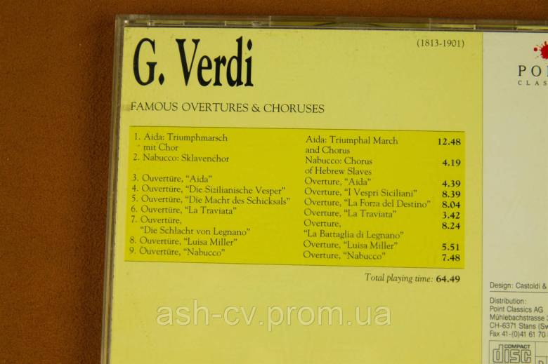 Музичний диск CD. Класика. VERDI - фото фото фото 4