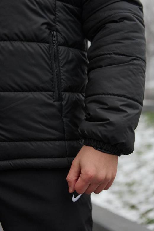 Куртка зимняя мужская "Frost" Nike хаки-черная Всегда в наличии  - фото фото фото 7