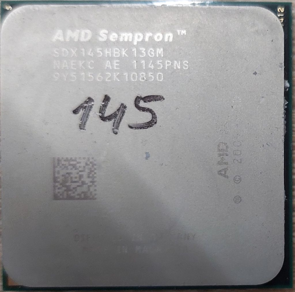 Процесор AMD Sempron 145 /2,80GHz/1M/2000MHz   (SDX145HBK13GM) sAM3 б/в - фото фото фото 0