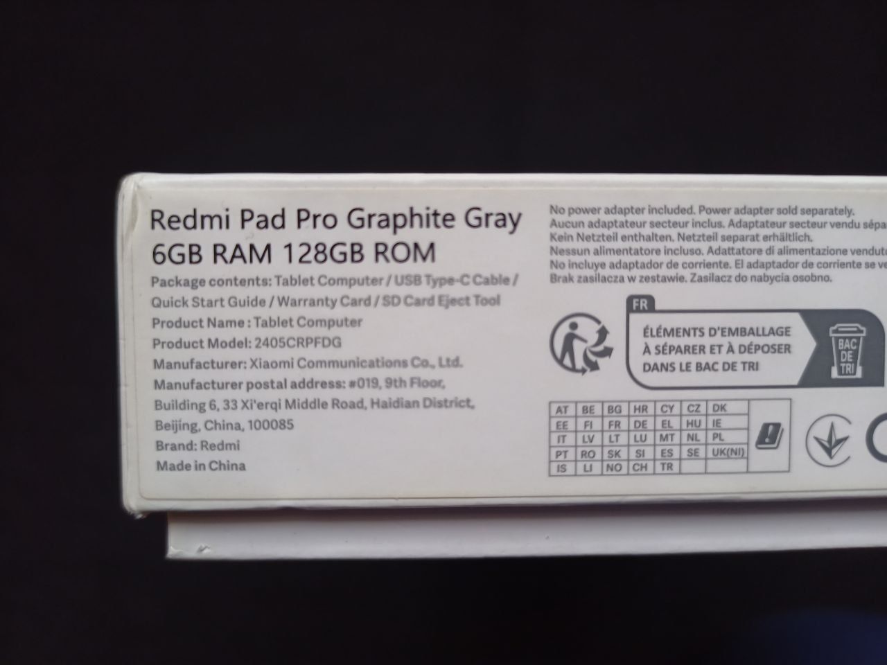 Планшет Redmi Pad Pro на запчасти или восстановление. - фото фото фото 2