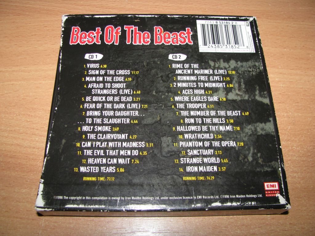 IRON MAIDEN - Best Of The Beast      (1996 EMI UK 2CD DIGIBOOK) EX - фото фото фото 2