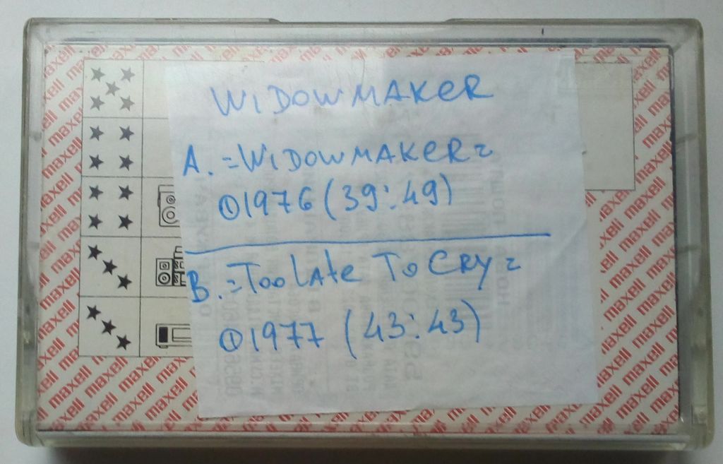 Widowmaker - Widowmaker 1976 + Too Late To Cry 1977  (Maxell UR 90) - фото фото фото 1