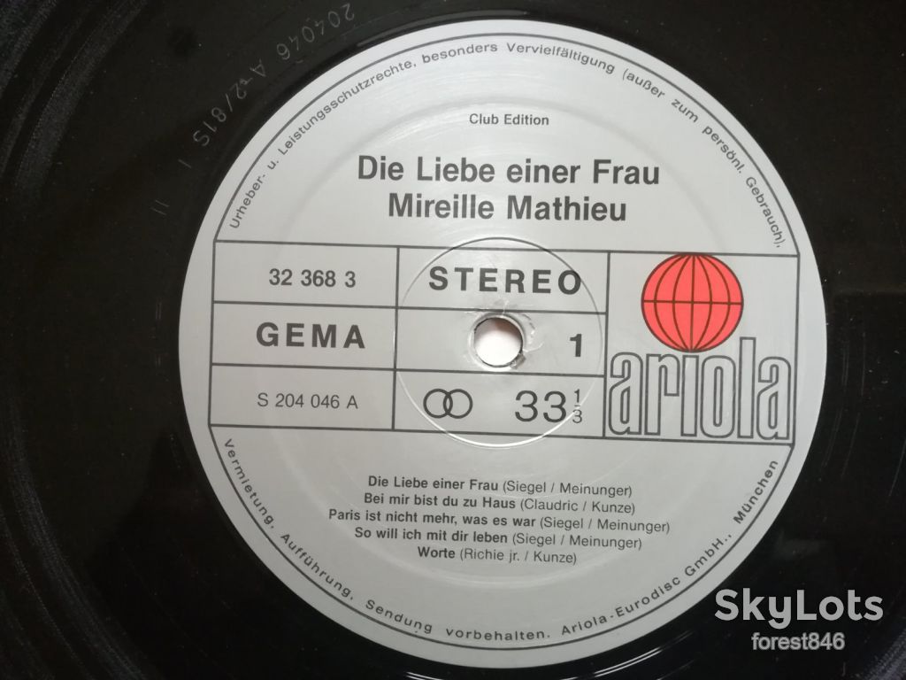 Mireille Mathieu-Die Liebe einer Frau  (глянс. конв.)-Ex.+, Німеччина  (&amp;99) - фото фото фото 2