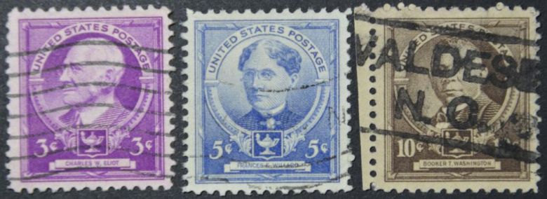 США Просветители Букер Вашингтон, Чарльз Элиот, Франсис Уиллард 1940 - фото фото фото 0