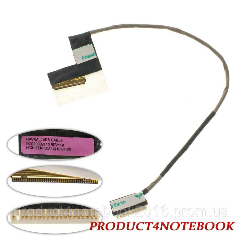 Шлейф матрицы для ноутбука TOSHIBA (NB300, NB305), LED (DC02000ZF10) - фото фото фото 0