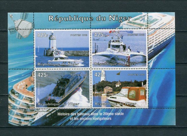 НигеР Niger Space 1988 20th Century Ships &amp;amp; Navigators  MNH - фото фото фото 0
