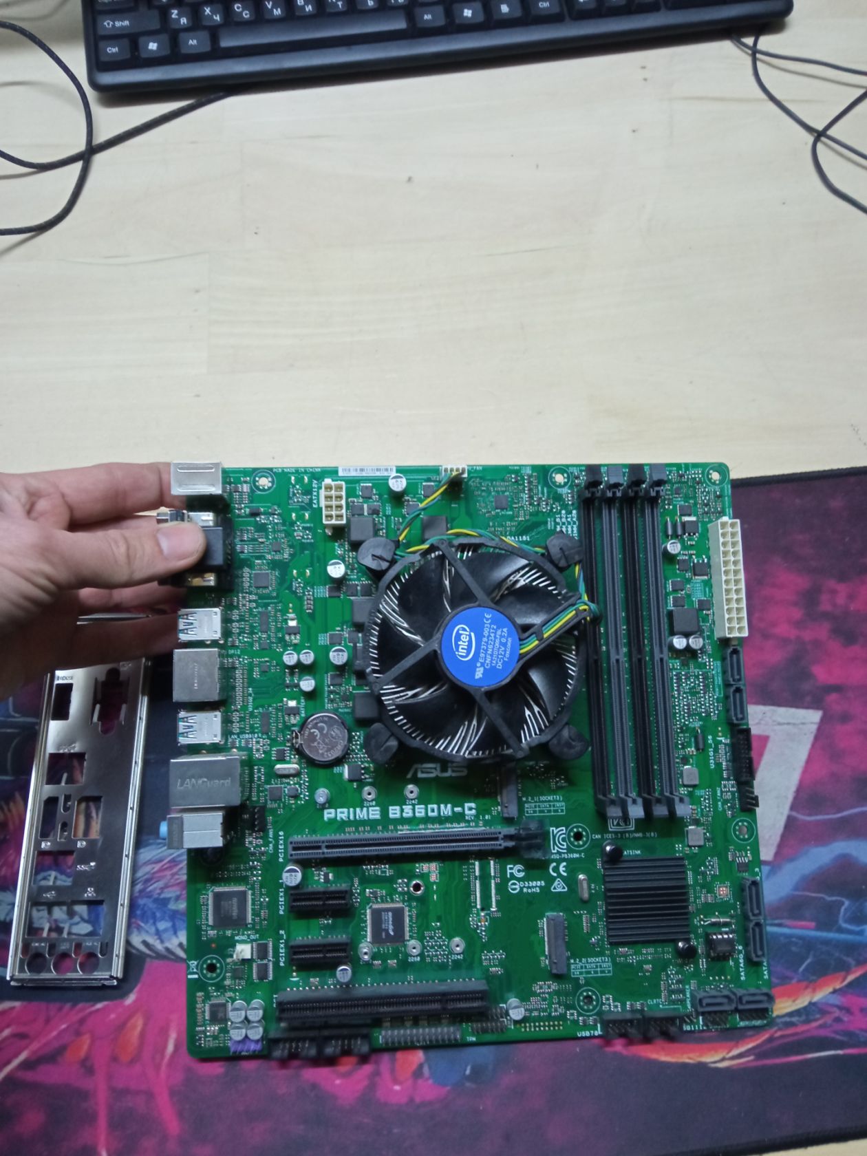 Комплект Asus PRIME B360M-C+ intel i3-8100 4-ядра + кулер лот 2 - фото фото фото 0