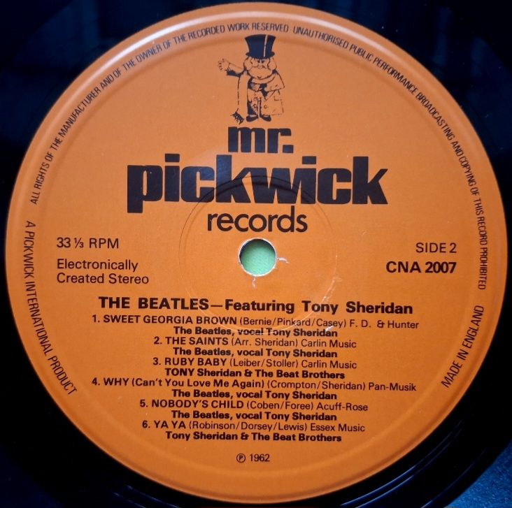 The Beatles Featuring Tony Sheridan - 1962.  (LP). 12. Vinyl. Пластинка. UK. - фото фото фото 3