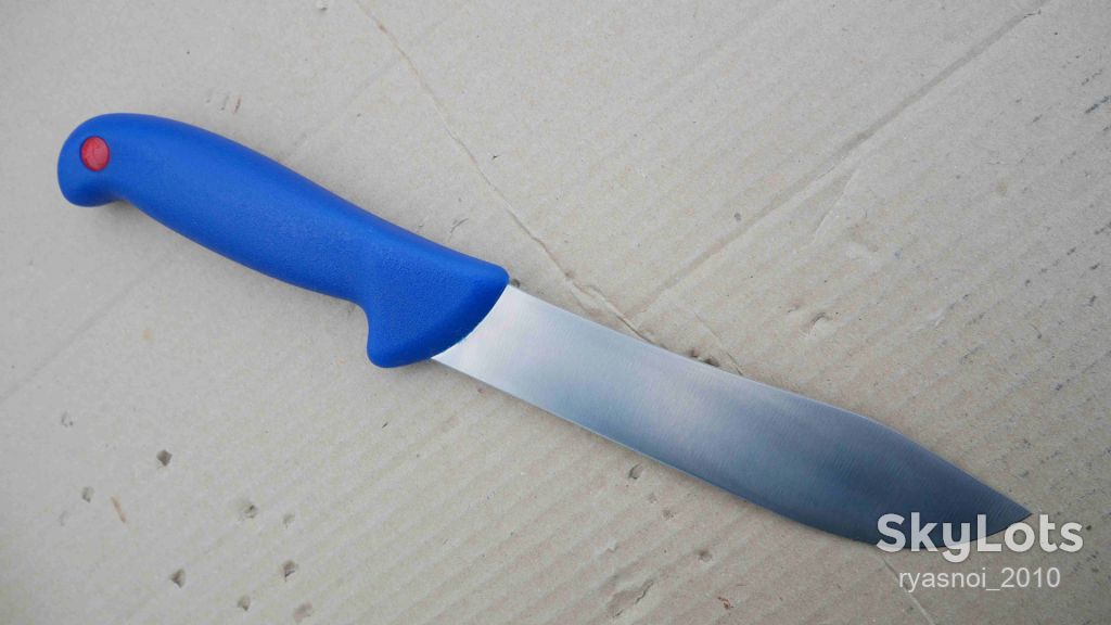 Plys TZHX065 D6, Plastic blue, 40Cr13 Satin, Kitchen Knife, Fixed - фото фото фото 10