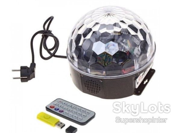 Музыкальный диско-шар с Bluetooth, USB, светомузыкой, 2-я динамиками и пультом - фото фото фото 3
