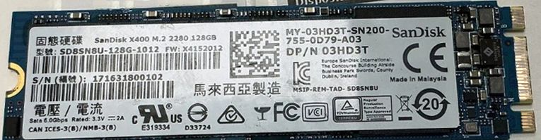 SSD диск SanDisk X400 128Gb M.2 2280 SATA III     (SATA/600) - фото фото фото 0