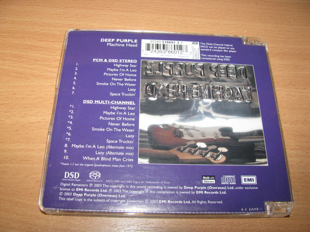 DEEP PURPLE - Machine Head   (2003 EMI HYBRID SACD) - фото фото фото 1