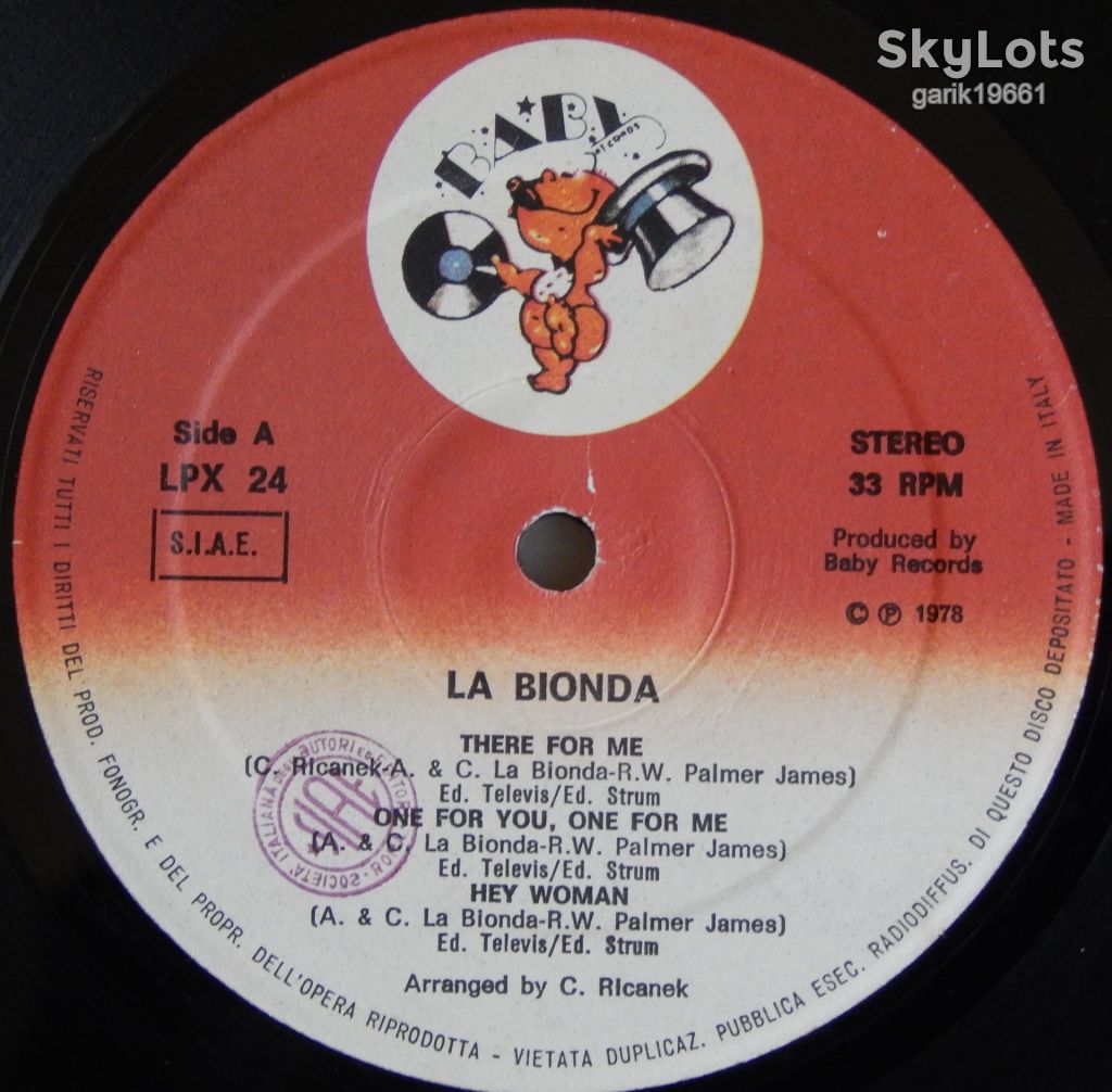 La Bionda – La Bionda  (Baby Records – LPX 24, Italy) EX+/EX+ - фото фото фото 3