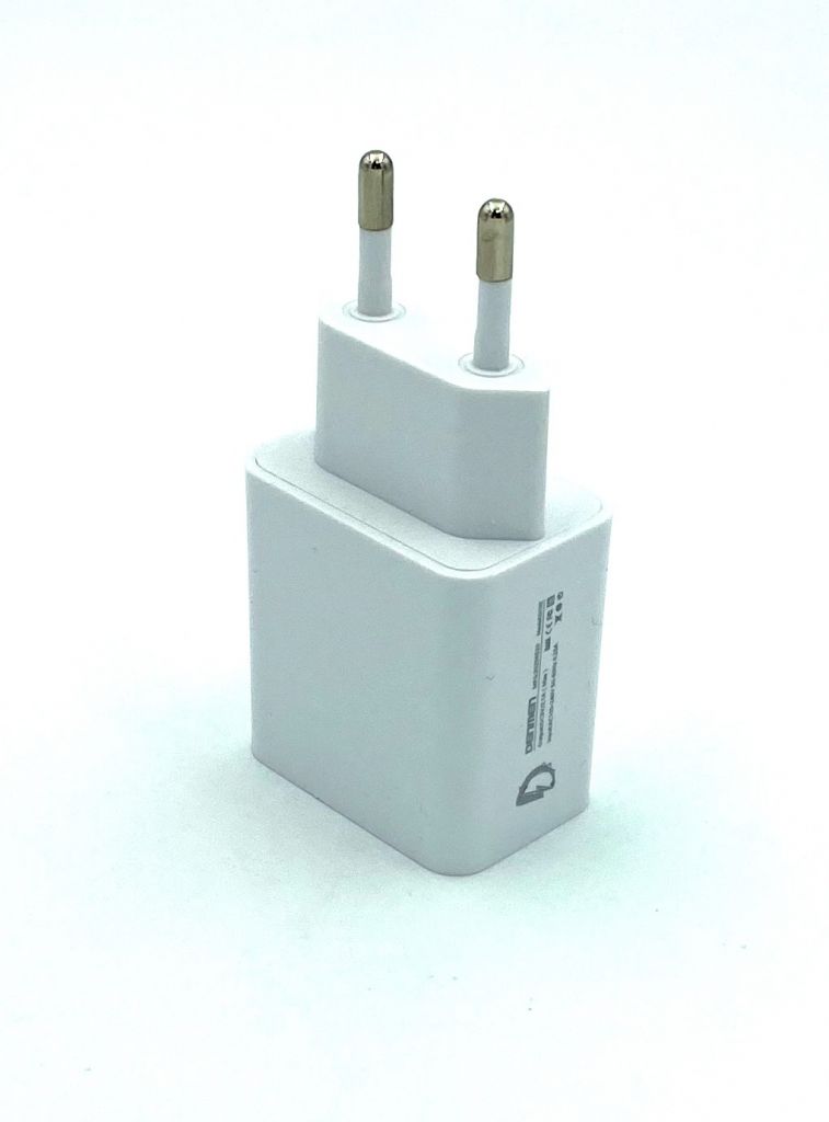 Адаптер питания / Сетевое ЗУ DENMEN DC02V + кабель Micro USB    (5V/2.1A/2USB) White - фото фото фото 2