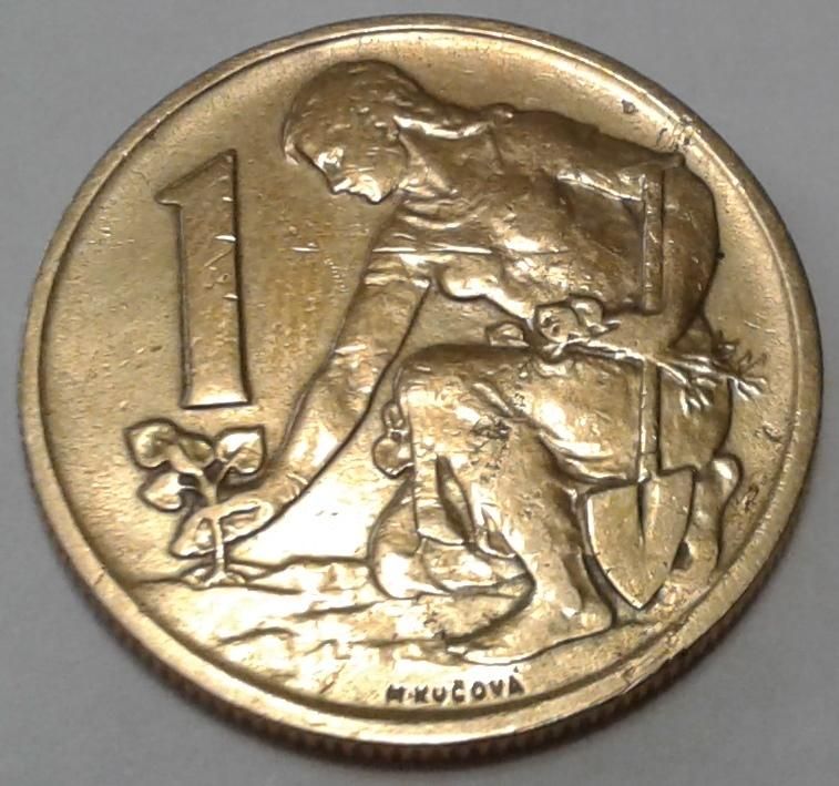 Чехословакия. 1 крона. 1980. - фото фото фото 0