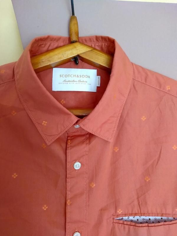 Рубашка оранжевая scotch &amp; soda 50-52р - фото фото фото 1