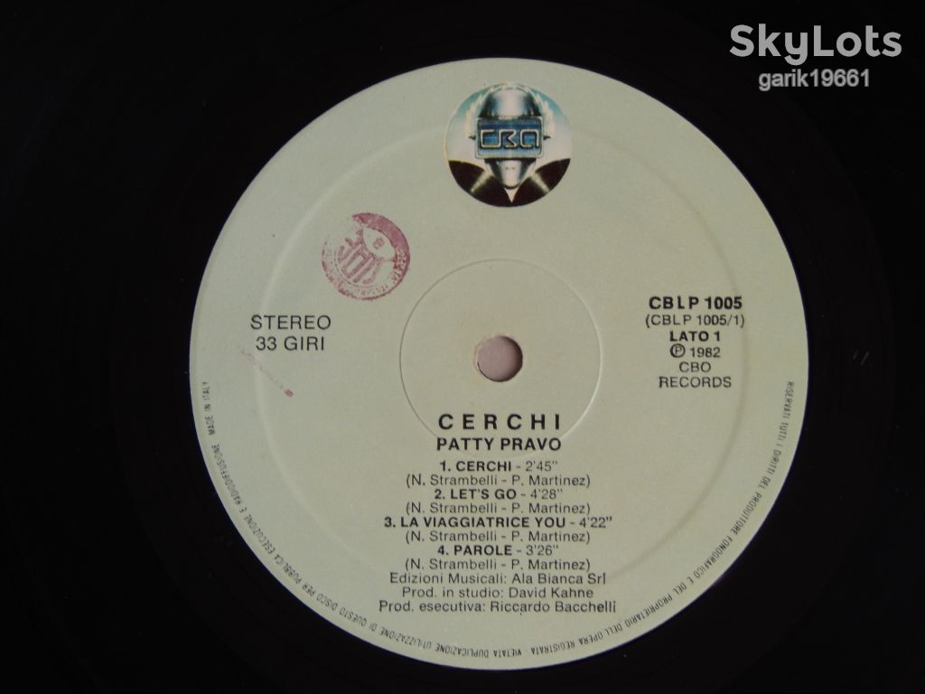 Patti Pravo ‎– Cerchi  (CBO Records ‎– CBLP 1005, Italy) EX/EX+ - фото фото фото 2