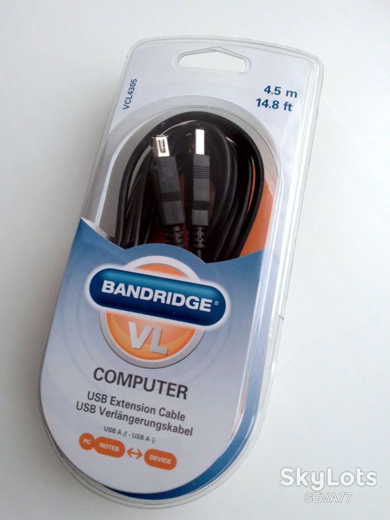 Кабель Bandridge USB M – USB F 4.5 м чорний  (VCL4305) - фото фото фото 0