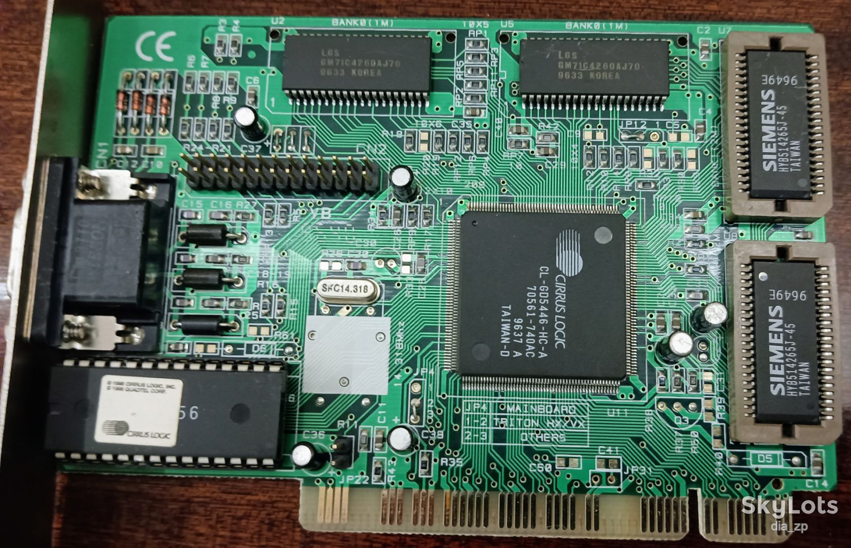 Ретро видеокарта PCI — Cirrus Logic CL-GD5446 2MB   (100% Рабочая, Раритет 1996г) - фото фото фото 3