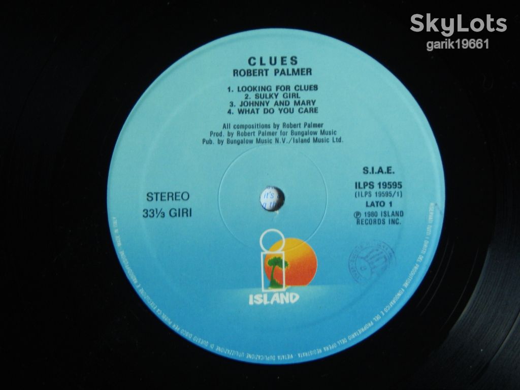 Robert Palmer ‎– Clues   (Island Records ‎– ILPS 19595, Italy) insert EX+/NM- - фото фото фото 3